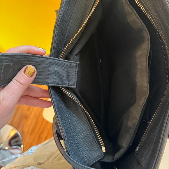 Dagne Dover Signature Classic Coated Canvas Tote Onyx - Picture 3 of 7